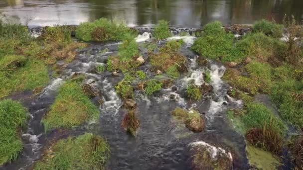 Flygbilder Ett Flygskott Med Drönare Som Svävar Över Den Naturliga — Stockvideo