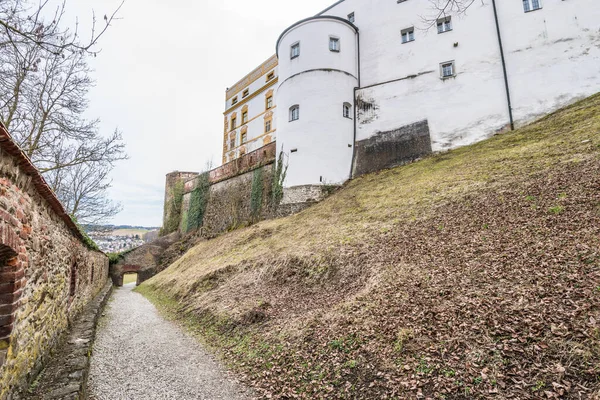 Fortaleza Feste Oberhaus Ciudad Los Tres Ríos Passau Con Castillo — Foto de Stock