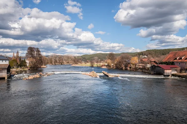 Barrage Weir River Regen Markt Regenstauf Upper Palatinate Germany — Stock Photo, Image