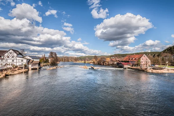 Embarcadero Del Río Regen Markt Regenstauf Alto Palatinado Alemania — Foto de Stock