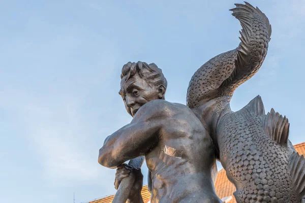 바이에른주 2021 Georgsbrunnen Nackerte Schore Dragon Slayer Georg Dragon 글렌겐 — 스톡 사진