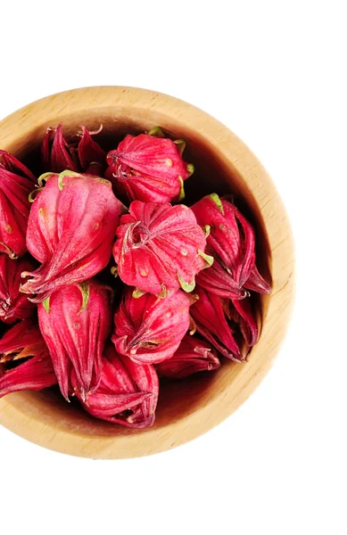 Roselle beyaz arkaplanda izole edildi