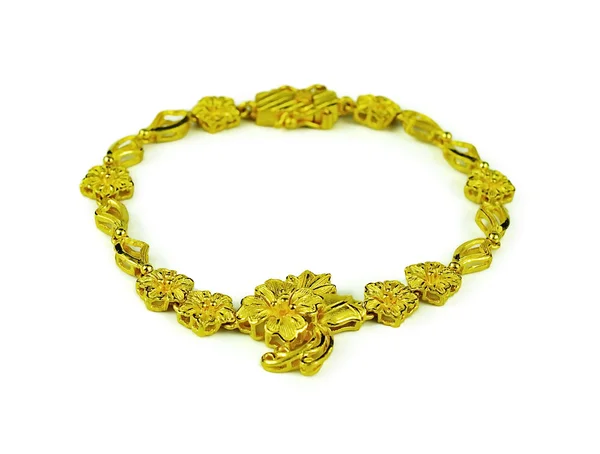 Siam zlaté šperky izolovaných na bílém pozadí — Stock fotografie