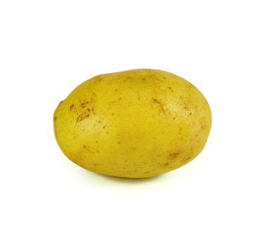 Beyaz arkaplanda izole edilmiş patates