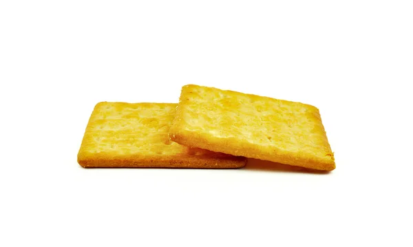 Biscoitos ou biscoitos isolados sobre fundo branco — Fotografia de Stock