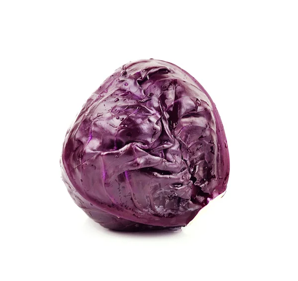 Purple cabbages close up isolated on white background. — Stock Photo, Image