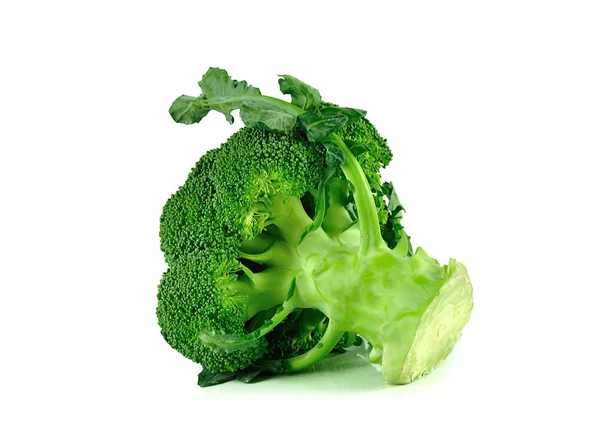 Broccoli close up isolated on white background — Stock Photo, Image