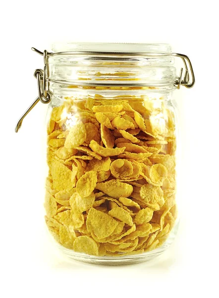 Cornflakes Getreide isoliert auf weißem Hintergrund — Stockfoto