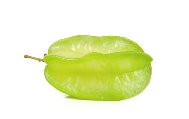 Beyaz arka plan üzerinde izole Star meyve yakın çekim