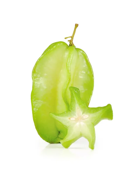 Stella frutti da vicino isolato su sfondo bianco — Foto Stock