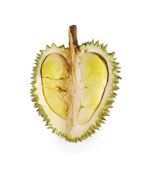 Durian close up isoliert auf weißem Hintergrund. — Stockfoto