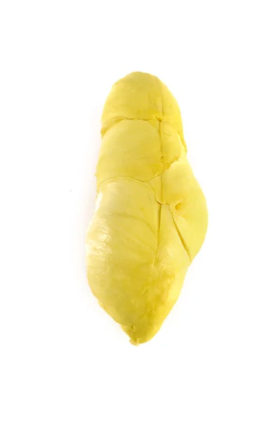 Durian close-up geïsoleerd op witte achtergrond. — Stockfoto