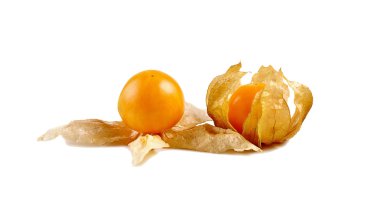 Cape Gooseberry beyaz arka planda izole edildi