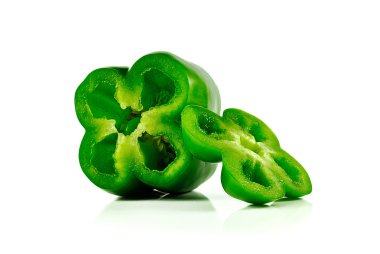 Beyaz bir arka plan üzerinde izole kırmızı biber