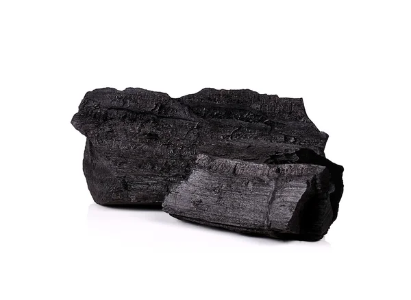 kömür beyaz arkaplanda izole edildi