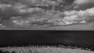 Fırtınalı bulutlar gökyüzü. Doğa arka plan