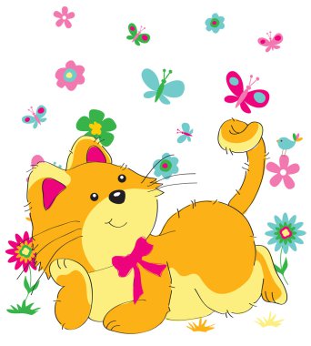 Şirin kedi gösteren resim