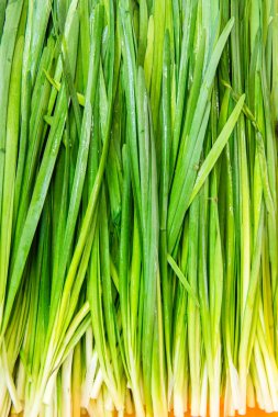 Hong Kong 'daki Asya pazarında taze sebze ve meyve ürünleri.