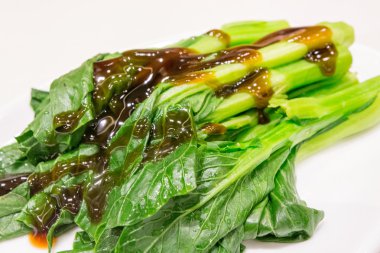 Hong Kong 'da geleneksel Çin lokantası yemekleri.