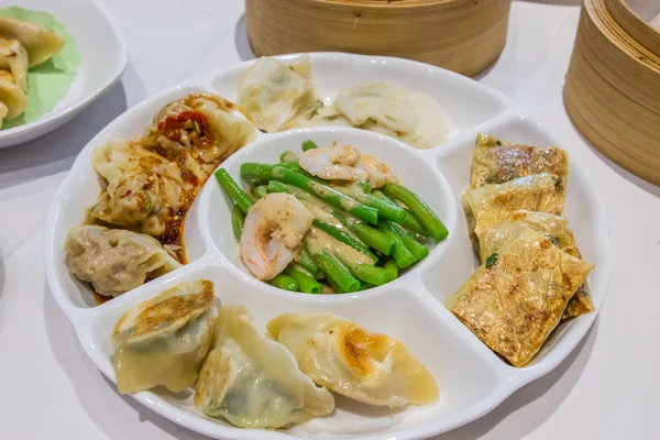 Comida Tradicional China Llamada Dim Sum Yum Cha Deliciosos Platos — Foto de Stock