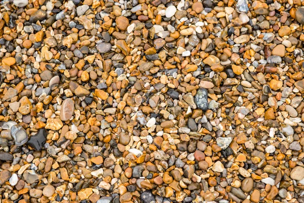 Collection of smooth stones on a beach — Stock Photo, Image