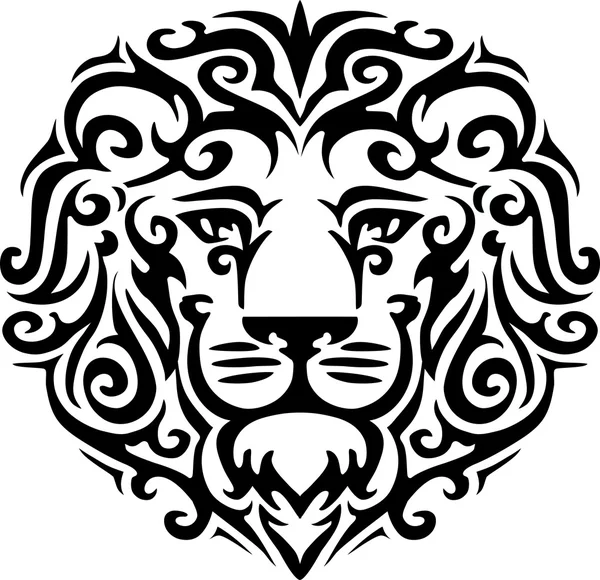 Grosse tête de lion — Image vectorielle