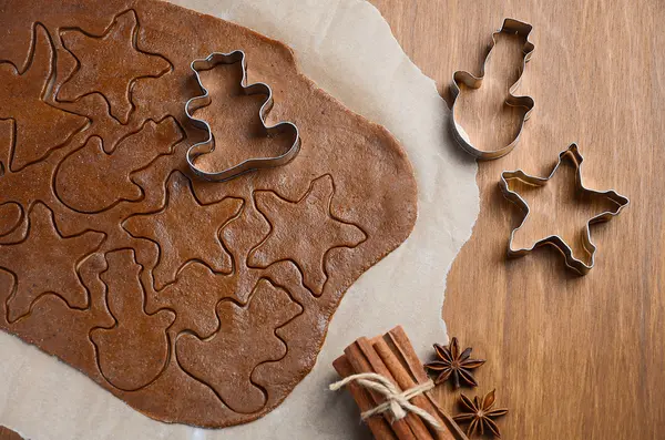 Baking Ingredients for Christmas cookies — Stock Photo, Image