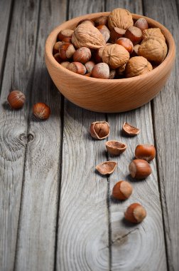 Fındık ve ceviz ahşap kase