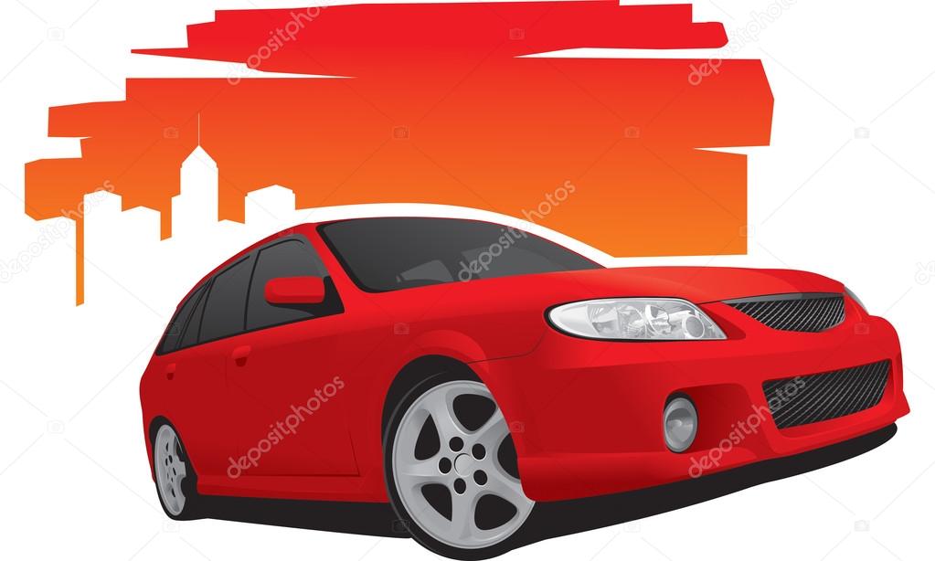 Fast red car