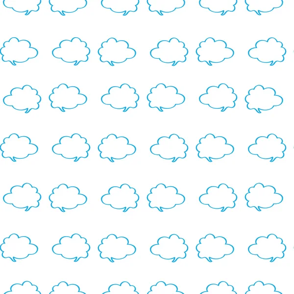 Clouds thoughts in blue on a white background — Stock Vector