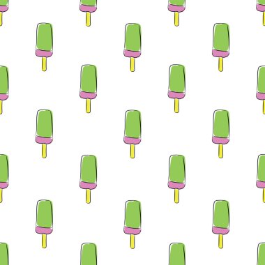 Meyve dondurmalar sopa üzerinde