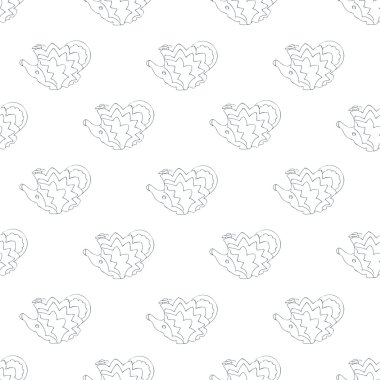 Beyaz bir arka planda kirpi 