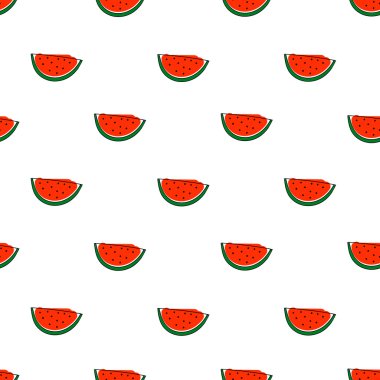 Beyaz izole sulu taze karpuz ile Seamless Modeli. 