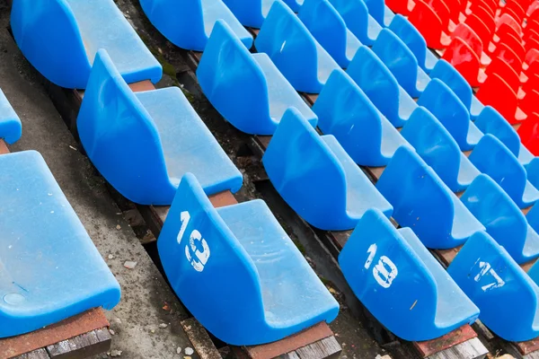 Futebol Assentos de estádio de futebol . — Fotografia de Stock