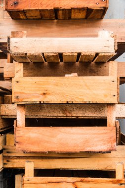 Ahşap kutu yığın arka plan dokusu