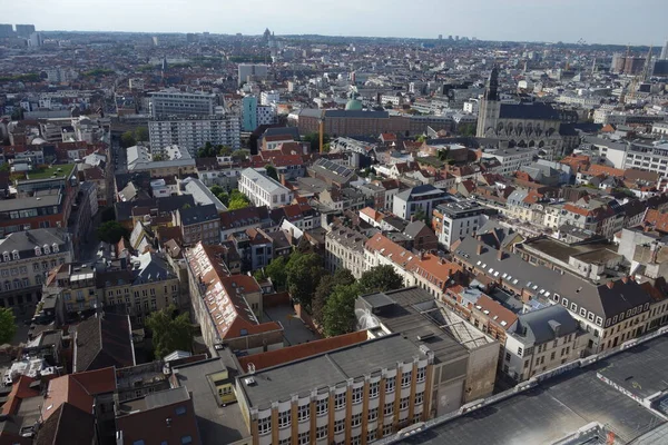 Βρυξέλλες Βέλγιο Αυγούστου 2020 Αστικό Τοπίο Των Βρυξελλών Από Ψηλά — Φωτογραφία Αρχείου