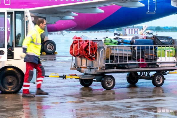 Catania Italia Mayo 2019 Maletas Para Carrito Embarque Equipaje Los — Foto de Stock