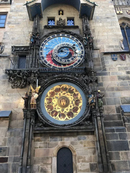 捷克共和国布拉格 2020年7月22日 中世纪布拉格天文学时钟 Prague Astronomical Clock 简称Prague Orloj — 图库照片