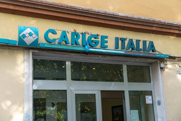 Roma Italia Septiembre 2019 Banca Carige Señalización Sucursales Bancarias Históricamente — Foto de Stock