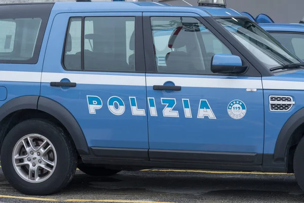Ciampino Itália Janeiro 2021 Jipe Polícia Italiana Carro Land Rover — Fotografia de Stock