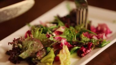 Sağlıklı beslenme ve beslenme konsepti. Salata. Seçici odak