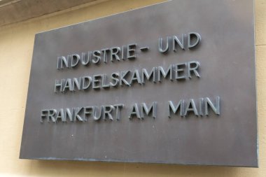 Frankfurt am Main, Almanya - 28 Haziran 2020: IHK Frankfurt am Main, the Industrie- und Handelskammer (IHK), İngiliz Ticaret ve Sanayi Odası