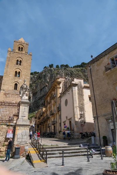 Die Kathedrale Von Cefalu Eine Römisch Katholische Basilika Auf Sizilien — Stockfoto