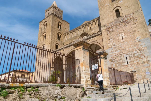 Die Kathedrale Von Cefalu Eine Römisch Katholische Basilika Auf Sizilien — Stockfoto