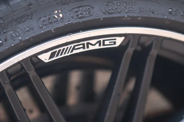 德国汉堡 2021年3月28日 Amg轮胎 Amg是奔驰使用的高性能品牌 — 图库照片
