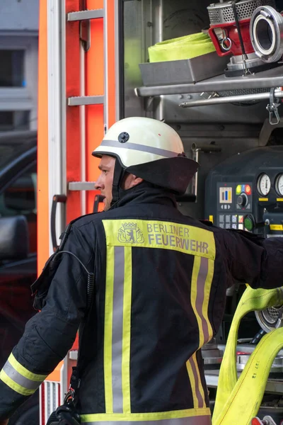 Berlin Deutschland August 2020 Berliner Feuerwehr Einsatz — Stockfoto