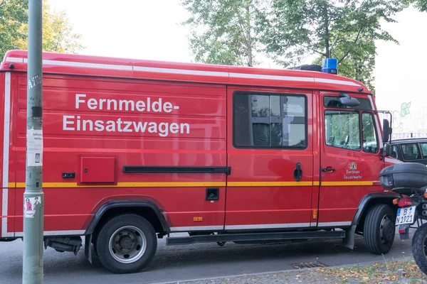 Berlín Německo Srpna 2020 Red Fernmelde Einsatzwagen Německy Pro Telekomunikační — Stock fotografie