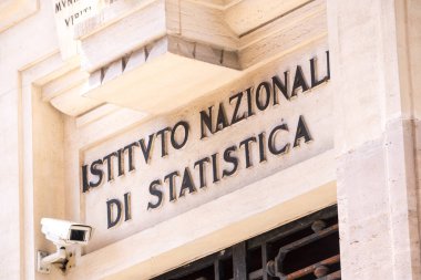 Roma, İtalya - 22 Ağustos 2020: Istituto nazionale di statistica 'nın dışı, İtalya Ulusal İstatistik Enstitüsü. Istat, İtalya 'daki resmi istatistiklerin ana üreticisi.