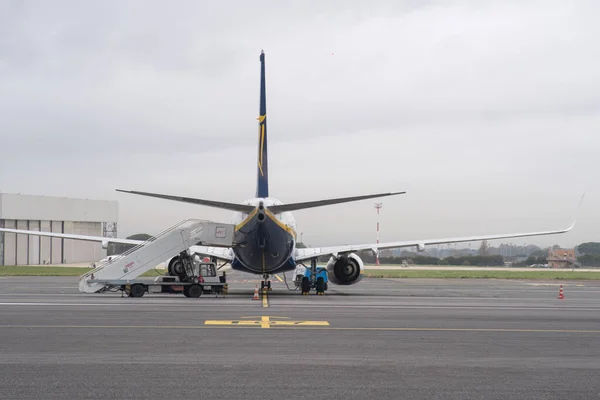 Ciampino Italie Janvier 2021 Avion Ryanair Sur Une Piste Aéroport — Photo