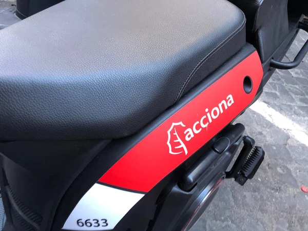 Rome Italy September 2020 Acciona Electric Scooter Rent Spanish Company — Stock Photo, Image